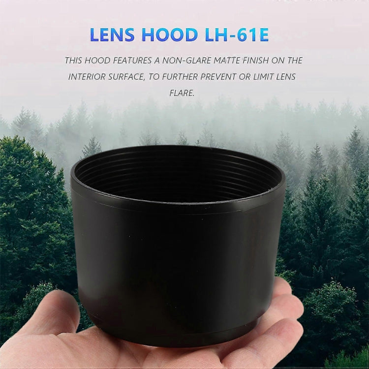 LH-61E Lens Hood Shade for Olympus ZUIKO DIGITAL ED 75-300mm F4-5.6 / ED 75-300mm F4.8-6.7 Lens - Lens Hood by PMC TechLife | Online Shopping South Africa | PMC TechLife | Buy Now Pay Later Mobicred