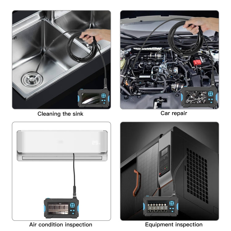 P30 5.5mm IP67 Waterproof 4.3 inch HD Portable Endoscope Hard Cable Industrial Endoscope, Cable Length: 2m(Blue) - by PMC Jewellery | Online Shopping South Africa | PMC Jewellery | Buy Now Pay Later Mobicred