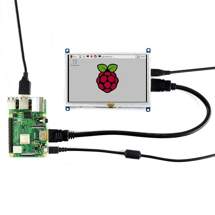 WAVESHARE 5 Inch HDMI LCD (B) 800x480 Touch Screen for Raspberry Pi Supports Various Systems - free shipping - PMC Jewellery - Order now!