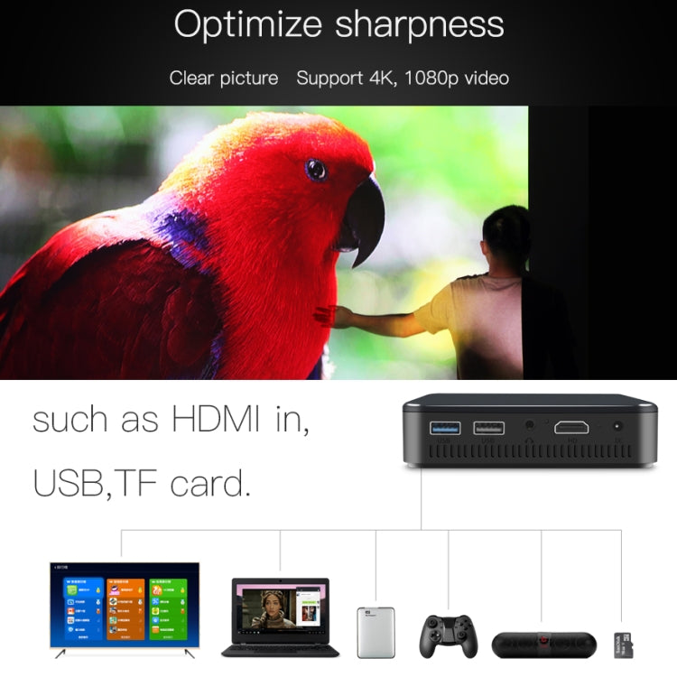 D13 2+16G 854 x 480 Android 7.1.2 Mini Pocket Projector 4K DLP Smart Handheld LED WIFI Home Theater Projector, Support USB / TF / HDMI - LED Projector by PMc TechLife | Online Shopping South Africa | PMc TechLife | Buy Now Pay Later Mobicred