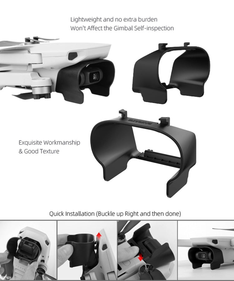 Sunnylife MM-Q9264 Camera Lens Sunshade Anti-glare Hood for DJI Mavic mini / Mini 4K / DJI Mini 2 SE(Black) - Other by Sunnylife | Online Shopping South Africa | PMC TechLife | Buy Now Pay Later Mobicred