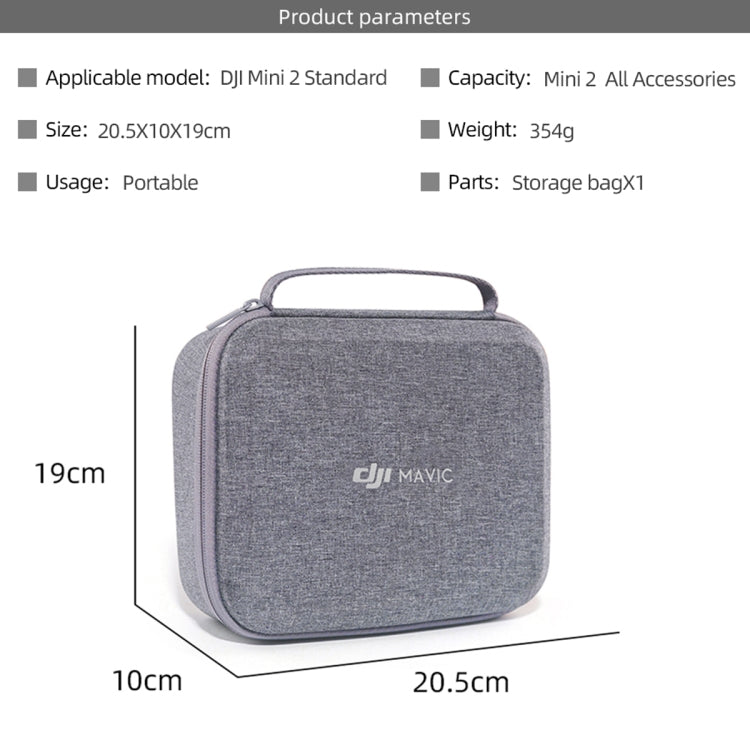 DJI Portable Waterproof Nylon Box Case Storage Bag for DJI Mini 2 Drone(Grey) - free shipping - PMC TechLife - Order now!