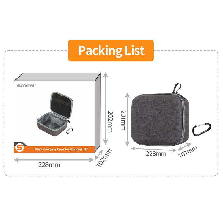 For DJI N3 Flying Glasses Sunnylife Handheld Storage Bag (Black) - free shipping - PMC TechLife - Order now!