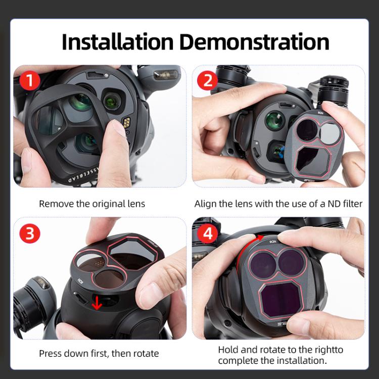 For DJI Mavic 4 Pro STARTRC 4 in 1 ND8 ND16 ND32 ND64 Lens Filter Kit - free shipping - PMC TechLife - Order now!