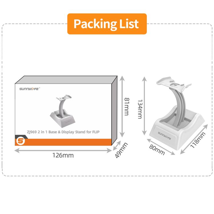 For DJI Flip Sunnylife 2 in 1 Desktop Display Stand Drone Base Mount Exhibition Base Bracket (Grey) - free shipping - PMC TechLife - Order now!