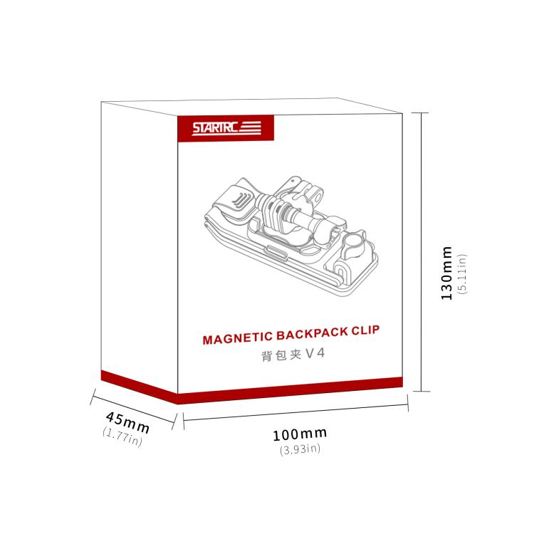 STARTRC Magnetic Backpack Clip Mount for DJI Osmo 360 / GoPro Action Cameras (Black) - free shipping - PMC TechLife - Order now!