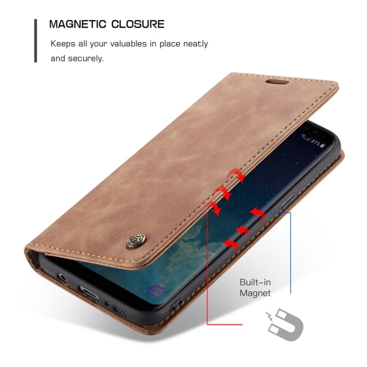 CaseMe-013 Multifunctional Retro Frosted Horizontal Flip Leather Case with Card Slot & Holder & Wallet for Galaxy S8 Plus(Brown) - Galaxy Phone Cases by CaseMe | Online Shopping South Africa | PMC Jewellery | Buy Now Pay Later Mobicred
