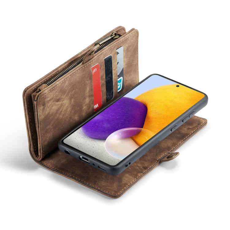 CaseMe-008 For Samaung Galaxy A30S/A50S/A50 Detachable Multifunctional Flip Leather Case (Brown) - Galaxy Phone Cases by CaseMe | Online Shopping South Africa | PMC Jewellery | Buy Now Pay Later Mobicred