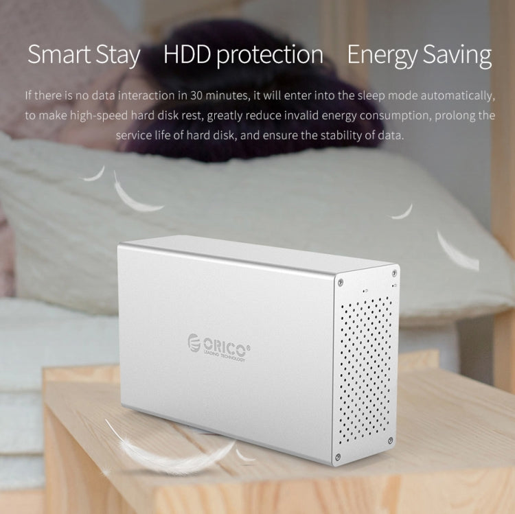 ORICO Honeycomb Series WS500RC3 SATA 3.5 inch USB-C / Type-C 5 Bays Aluminum Alloy HDD / SSD Enclosure with Raid, The Maximum Support Capacity: 50TB - free shipping - PMc TechLife - Order now!