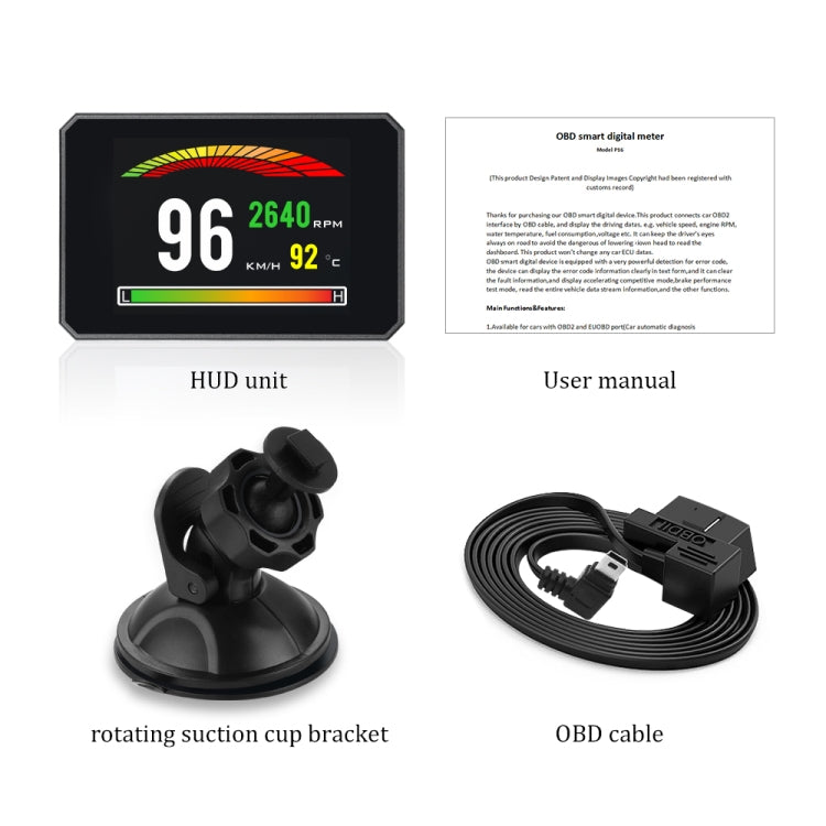 P16 Car HUD Head-up Display OBD2 Fault Code Elimination - Head Up Display System by PMC TechLife | Online Shopping South Africa | PMC TechLife | Buy Now Pay Later Mobicred