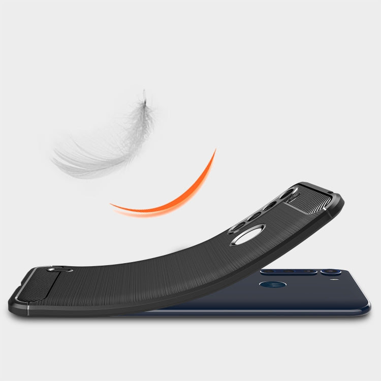 For Motorola One Fusion Brushed Texture Carbon Fiber TPU Case(Red) - Motorola Cases by PMC TechLife | Online Shopping South Africa | PMC TechLife | Buy Now Pay Later Mobicred