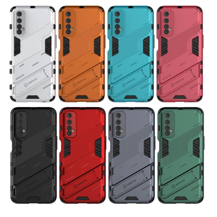 For OPPO Realme 7 Punk Armor 2 in 1 PC + TPU Shockproof Case with Invisible Holder(Green) - Realme Cases by PMC TechLife | Online Shopping South Africa | PMC TechLife | Buy Now Pay Later Mobicred