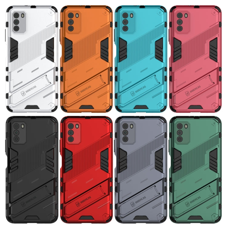 For Xiaomi Poco M3 Punk Armor 2 in 1 PC + TPU Shockproof Case with Invisible Holder(Red) - Xiaomi Cases by PMC TechLife | Online Shopping South Africa | PMC TechLife | Buy Now Pay Later Mobicred