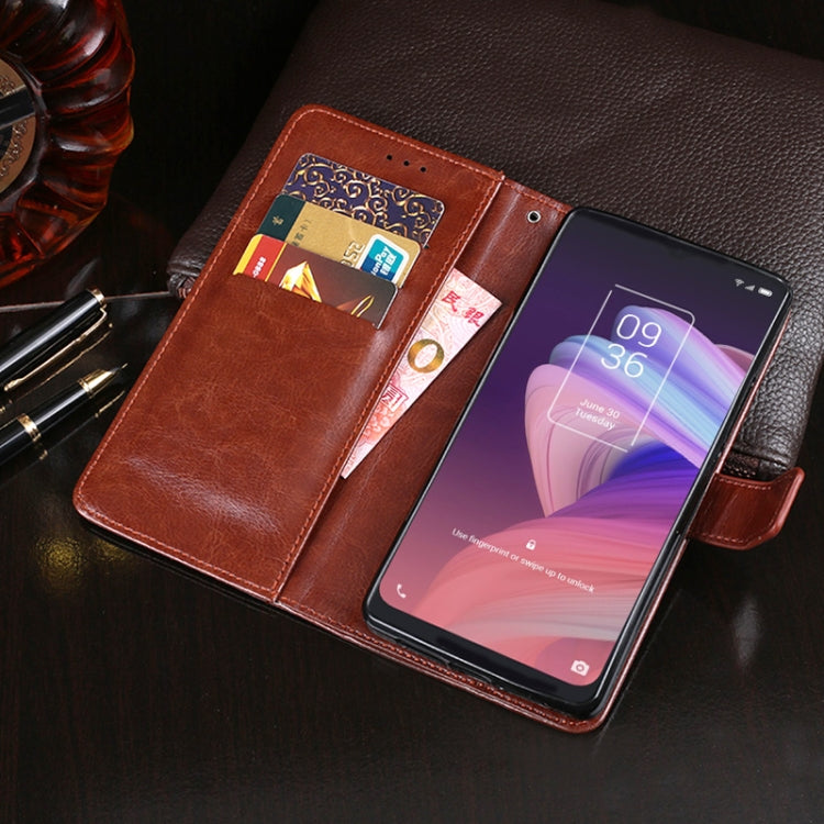 For TCL 10 SE idewei Crazy Horse Texture Horizontal Flip Leather Case with Holder & Card Slots & Wallet(White) - free shipping - PMC Jewellery - Order now!