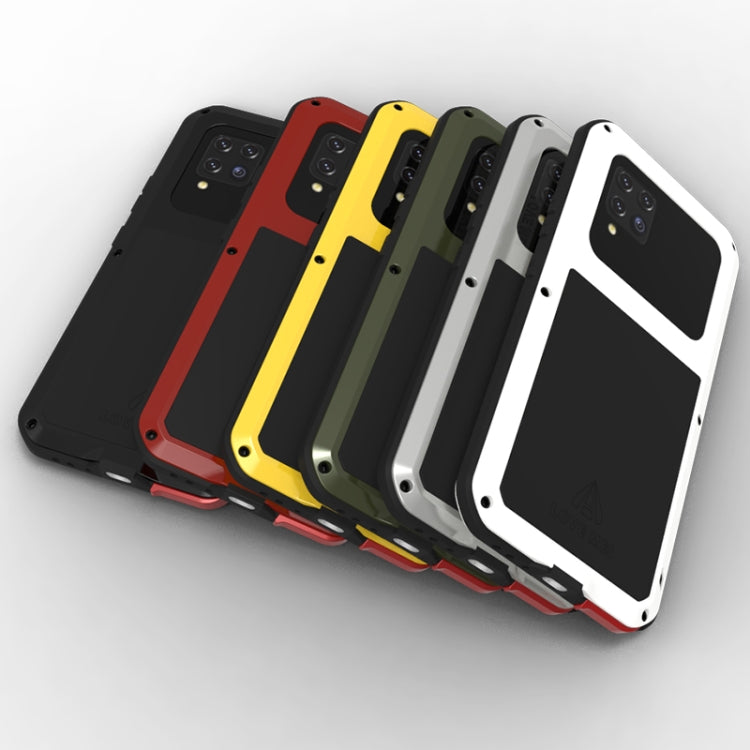 For Samsung Galaxy A42 LOVE MEI Metal Shockproof Waterproof Dustproof Protective Case with Glass(Silver) - free shipping - PMC TechLife - Order now!
