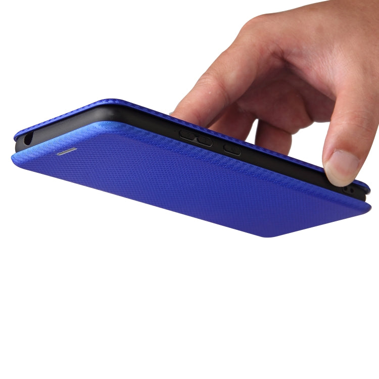 For Blackview A70 (2021) Carbon Fiber Texture Horizontal Flip TPU + PC + PU Leather Case with Card Slot(Blue) - More Brand by PMC TechLife | Online Shopping South Africa | PMC TechLife | Buy Now Pay Later Mobicred