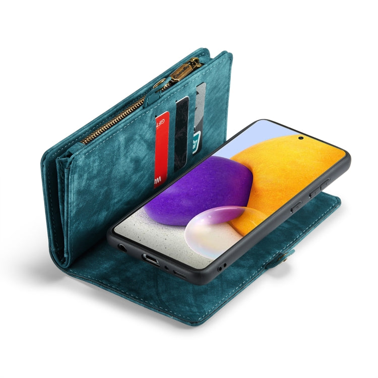 ForFor Samsung Galaxy S21 FE CaseMe 008 Detachable Multifunctional Flip Leather Phone Case(Blue) - free shipping - PMC Jewellery - Order now!