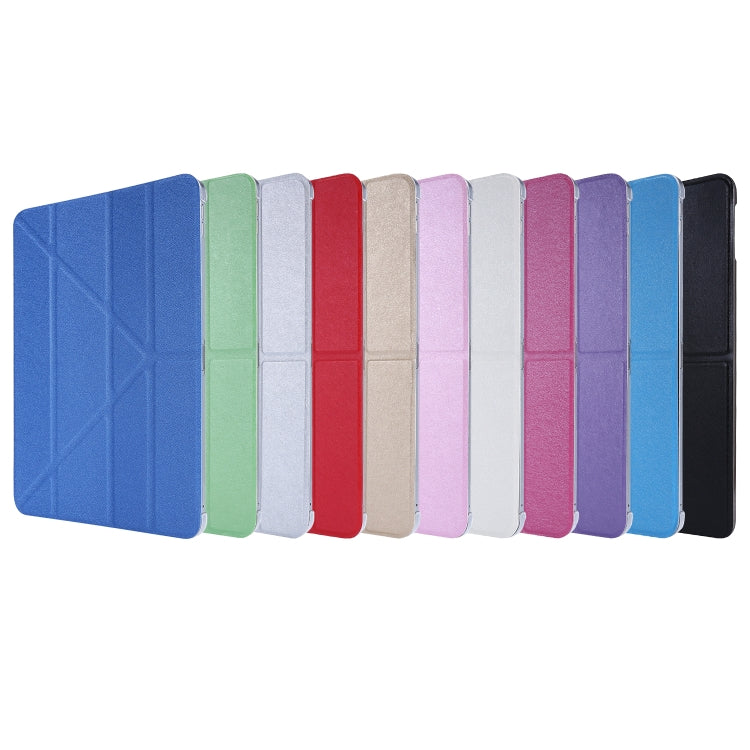 For iPad Air 13 2025 / 2024 / iPad Pro 12.9 2022 / 2021 Silk Texture Horizontal Deformation Flip Leather Tablet Case with Holder(Silver) - iPad Pro 12.9 (2022/2021) Cases by PMC TechLife | Online Shopping South Africa | PMC TechLife | Buy Now Pay Later Mobicred