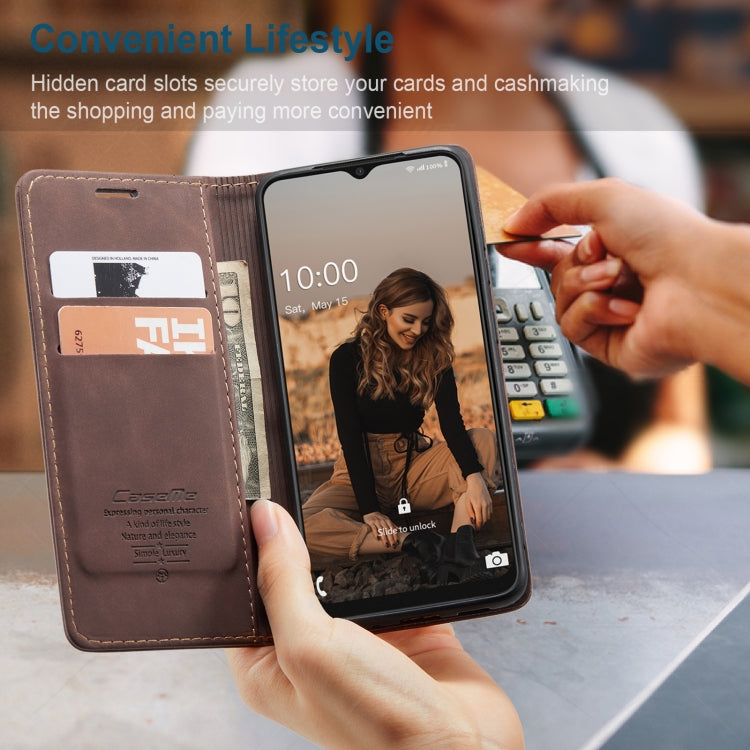 For Samsung Galaxy A22 5G CaseMe 013 Multifunctional Horizontal Flip Leather Case with Card Slot & Holder & Wallet(Coffee) - Galaxy Phone Cases by CaseMe | Online Shopping South Africa | PMC TechLife | Buy Now Pay Later Mobicred