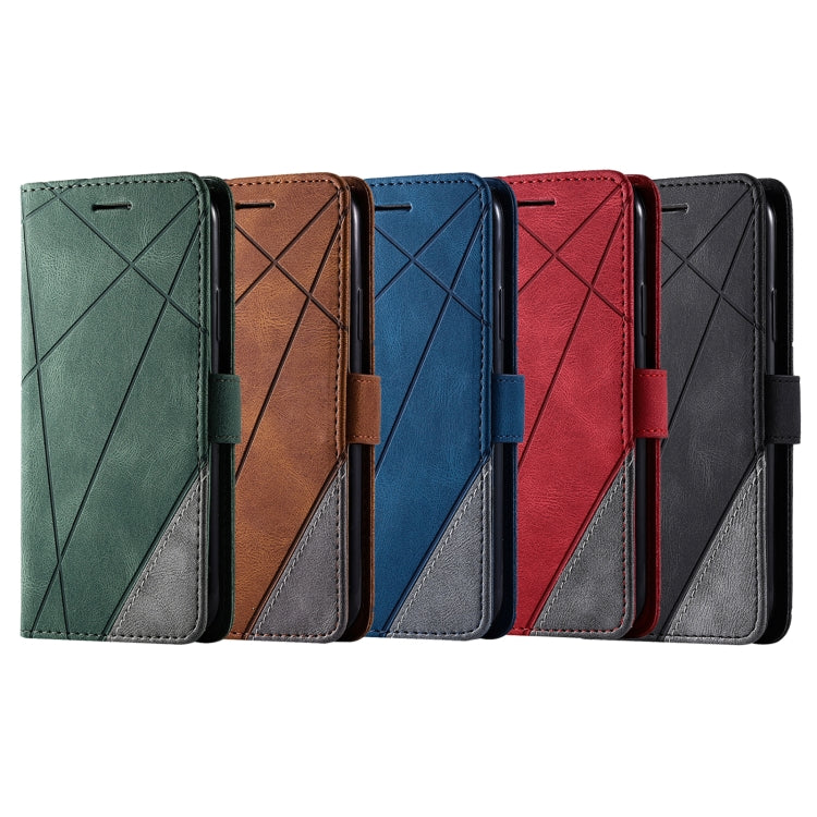 For OPPO Realme 8 4G Skin Feel Splicing Horizontal Flip Leather Case with Holder & Card Slots & Wallet & Photo Frame(Brown) - Realme Cases by PMC TechLife | Online Shopping South Africa | PMC TechLife | Buy Now Pay Later Mobicred