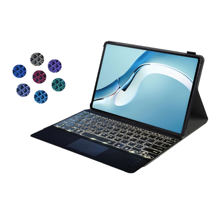 A126-AS For Huawei MatePad Pro 12.6 2021 Sheep Texture Ultra-thin Backlight Bluetooth Keyboard Horizontal Flip Leather Tablet Case with Holder & Touchpad(Black) - free shipping - PMC TechLife - Order now!