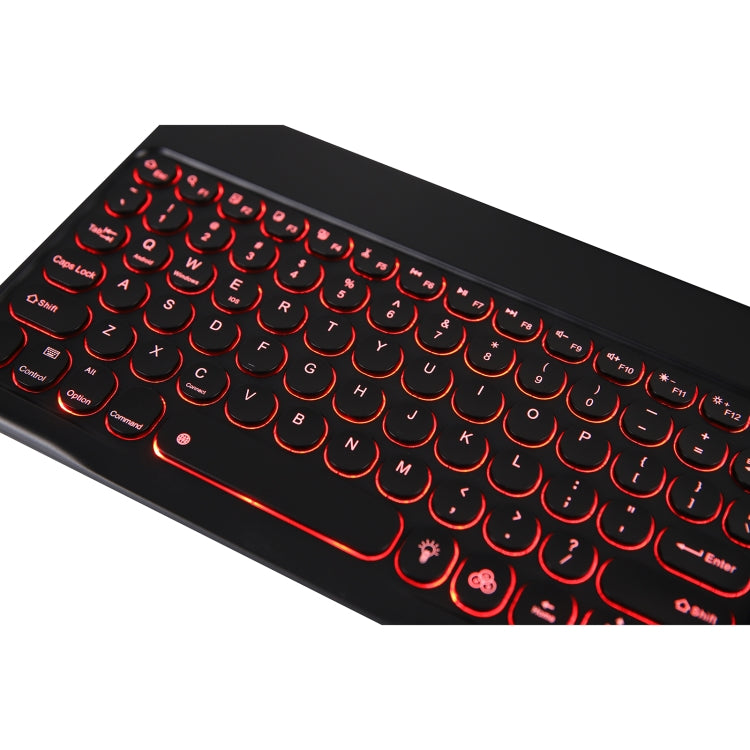 For Lenovo Pad Pro 11.5 inch 2021 TB-J716F / Tab P11 Pro 11.5 inch TB-J706F YAM13 Backlight Style Lambskin Texture Detachable Round Keycap Bluetooth Keyboard Leather Tablet Case with Holder(Rose Gold) - Lenovo Keyboard by PMC TechLife | Online Shopping South Africa | PMC TechLife