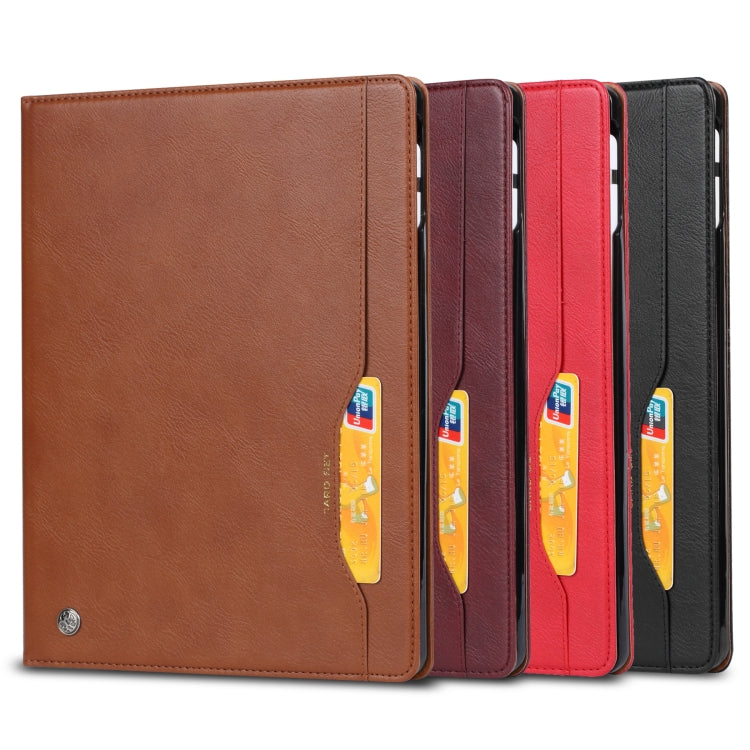 For iPad Air 13 2024 / iPad Pro 12.9 2022 / 2021 / 2010 Knead Skin Texture Horizontal Flip Leather Tablet Case with Photo Frame & Holder & Card Slots & Wallet (Brown) - iPad Pro 12.9 (2022/2021) Cases by PMC TechLife | Online Shopping South Africa | PMC TechLife | Buy Now Pay Later Mobicred