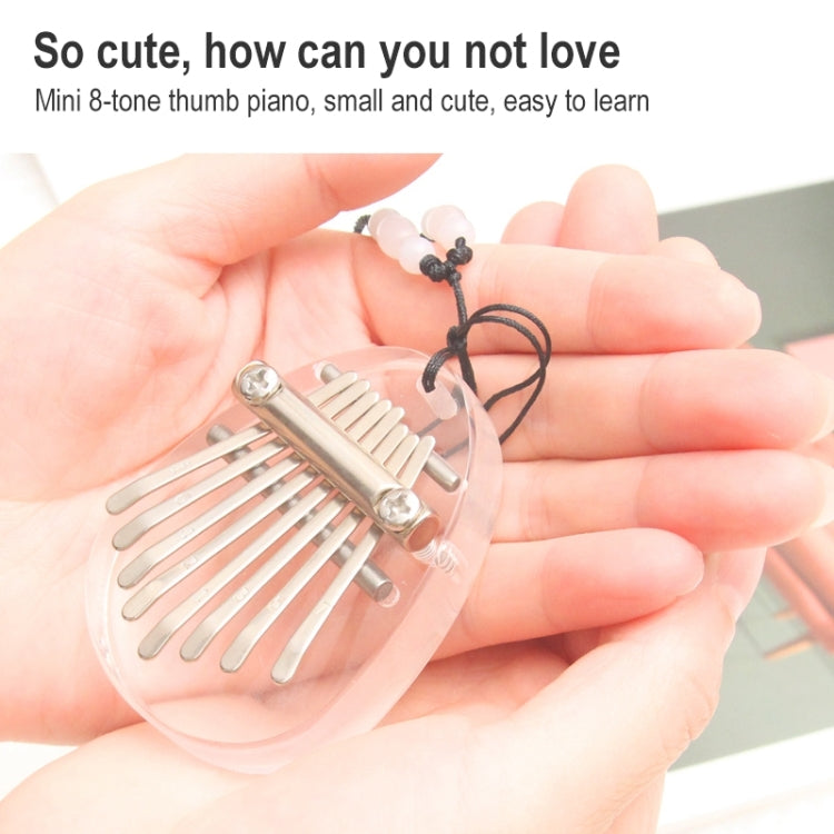 Mini 8 Tone Thumb Piano Kalimba Musical Instruments, Random Packaging(Acrylic Chinchilla) - Keyboard Accessories by PMC TechLife | Online Shopping South Africa | PMC TechLife | Buy Now Pay Later Mobicred