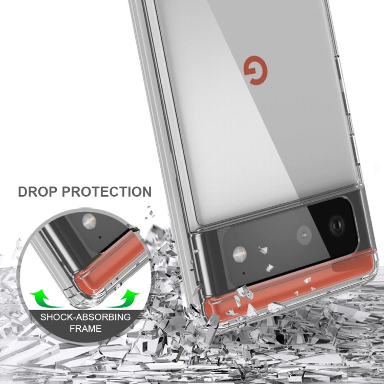 Shockproof Scratchproof TPU + Acrylic Protective Case For Google Pixel 6(Black) - Google Cases by PMC TechLife | Online Shopping South Africa | PMC TechLife | Buy Now Pay Later Mobicred