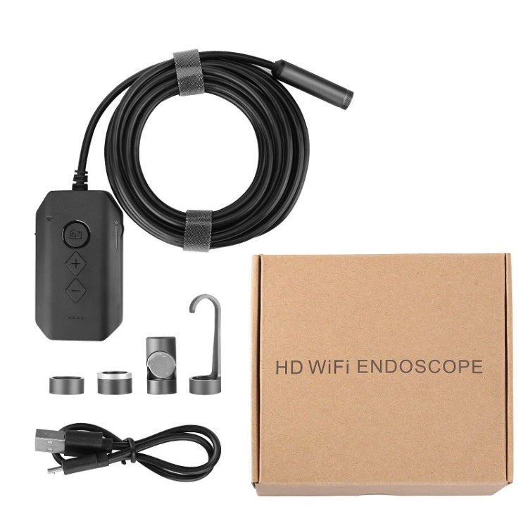 Y17 5MP 7.9mm Dual-lens HD Autofocus WiFi Industrial Digital Endoscope Zoomable Snake Camera, Cable Length:10m Hard Cable(Black) - by PMC Jewellery | Online Shopping South Africa | PMC Jewellery | Buy Now Pay Later Mobicred