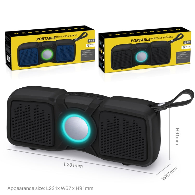 New Rixing NR-9011 Bluetooth 5.0 Portable Outdoor Wireless Bluetooth Speaker(Black) - free shipping - PMC Jewellery - Order now!