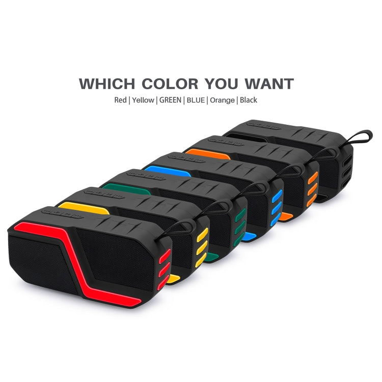 NewRixing NR-5019 Outdoor Portable Bluetooth Speaker, Support Hands-free Call / TF Card / FM / U Disk(Yellow) - free shipping - PMC Jewellery - Order now!