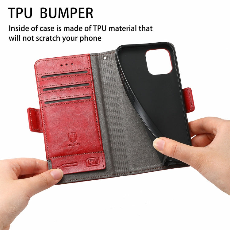 For Blackview A100 CaseNeo Business Splicing Dual Magnetic Buckle Horizontal Flip PU Leather Case with Holder & Card Slots & Wallet(Red) - More Brand by PMC TechLife | Online Shopping South Africa | PMC TechLife