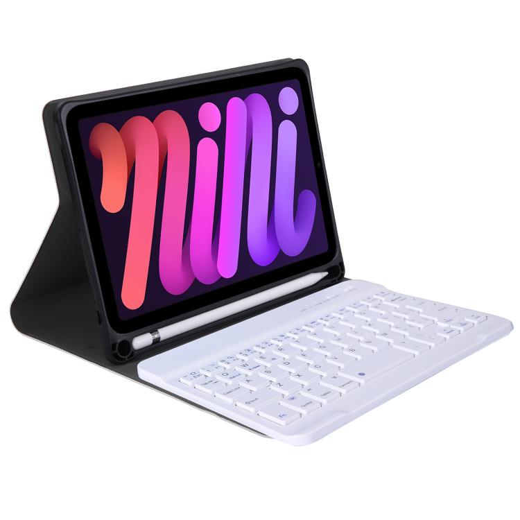 A06B Ultra-thin Detachable Bluetooth Keyboard Leather Case with Pen Slot & Holder for iPad mini 6 / mini 7(Dark Blue) - free shipping - PMC TechLife - Order now!
