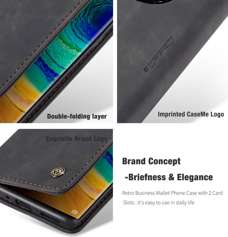 For Huawei Mate 30 Pro 4G / 5G CaseMe-013 Multifunctional Horizontal Flip Leather Case with Card Slot & Holder & Wallet(Black) - free shipping - PMC Jewellery - Order now!