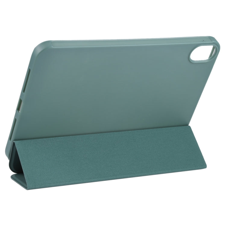 For iPad mini 2024 / mini 6 GEBEI Shockproof Horizontal Flip Tablet Case with Three-folding Holder(Pine Needle Green) - free shipping - PMC TechLife - Order now!