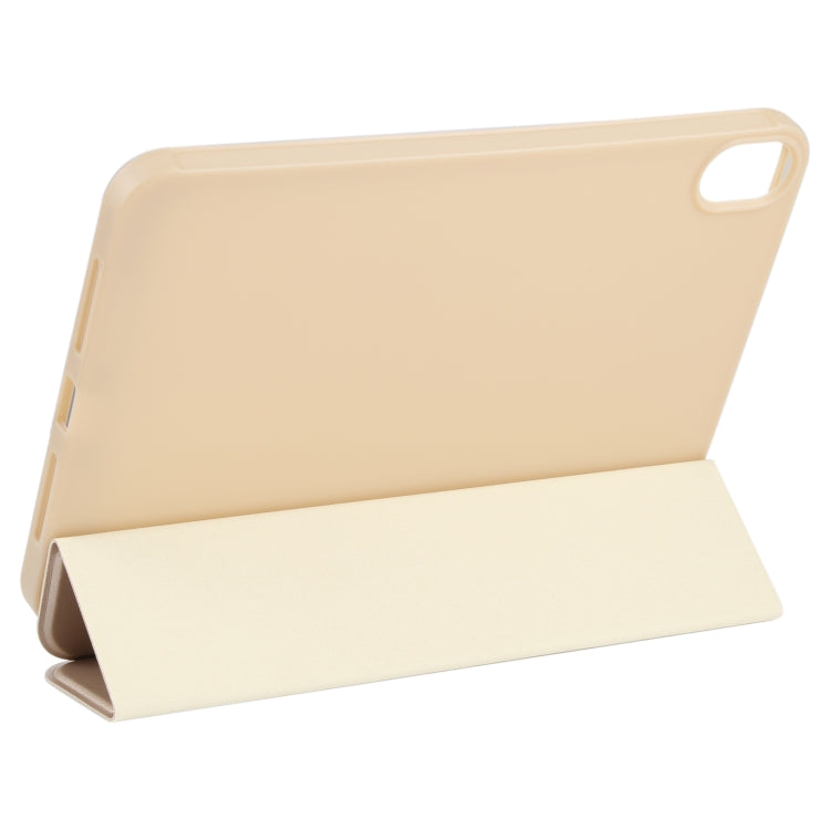 For iPad mini 2024 / mini 6 GEBEI Shockproof Horizontal Flip Tablet Case with Three-folding Holder(Gold) - free shipping - PMC TechLife - Order now!