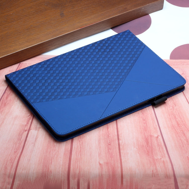 For OPPO Realme Pad Rhombus Skin Feel Horizontal Flip Tablet Leather Case with Card Slots & Holder(Royal Blue) - Realme by PMC TechLife | Online Shopping South Africa | PMC TechLife | Buy Now Pay Later Mobicred