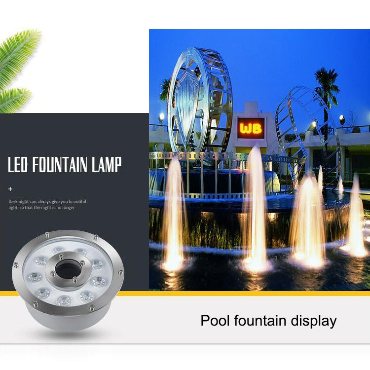 24W Landscape Ring LED Aluminum Alloy Underwater Fountain Light(Warm Light) - Underwater Lights by PMC TechLife | Online Shopping South Africa | PMC TechLife | Buy Now Pay Later Mobicred