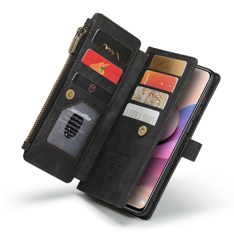 For Xiaomi Redmi Note 10 4G / Redmi Note 10S CaseMe-C30 Multifunctional Horizontal Flip PU + TPU Phone Case(Black) - free shipping - PMC Jewellery - Order now!