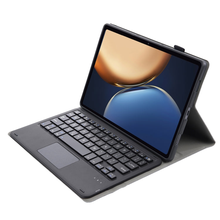 AHV7-A Lambskin Texture Ultra-thin Bluetooth Keyboard Leather Tablet Case with Touchpad For Honor Pad V8 / Tablet V7 Pro(Black) - Huawei Keyboard by PMC TechLife | Online Shopping South Africa | PMC TechLife | Buy Now Pay Later Mobicred