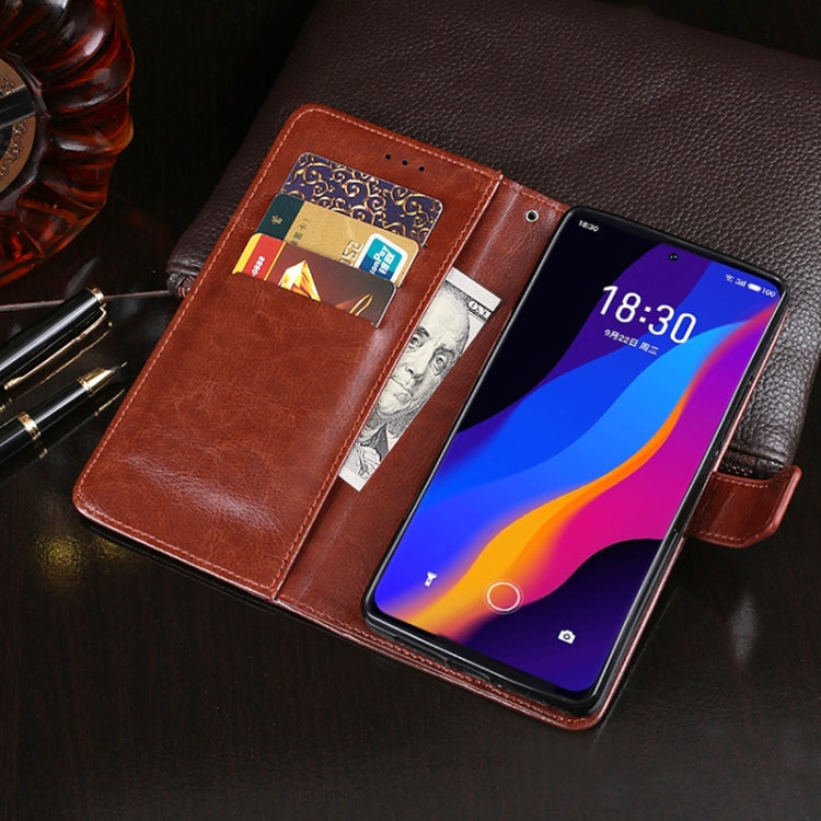 For Meizu 18x idewei Crazy Horse Texture Leather Case with Holder & Card Slots & Wallet(Yellow) - More Brand by idewei | Online Shopping South Africa | PMC Jewellery | Buy Now Pay Later Mobicred