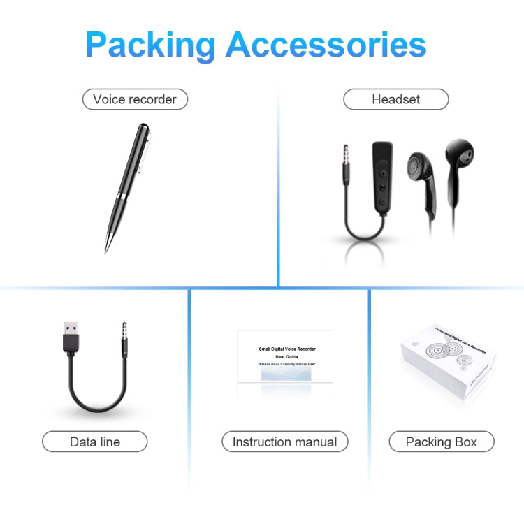 Q96 Intelligent HD Digital Noise Reduction Recording Pen, Capacity:16GB(Black) - free shipping - PMC TechLife - Order now!