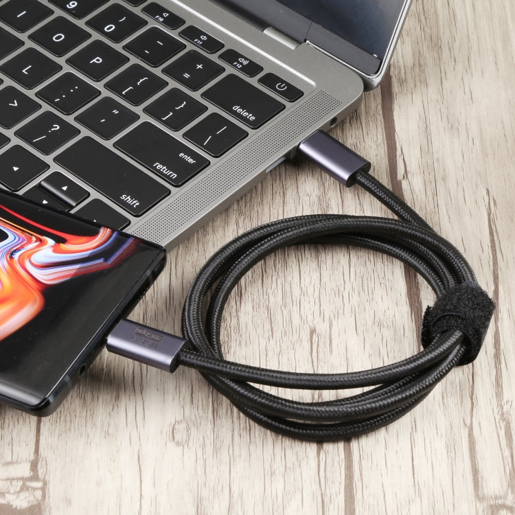20Gbps USB 4 USB-C / Type-C Male to USB-C / Type-C Male Braided Data Cable, Cable Length:1m(Black) - Cable & Adapters by PMC TechLife | Online Shopping South Africa | PMC TechLife | Buy Now Pay Later Mobicred