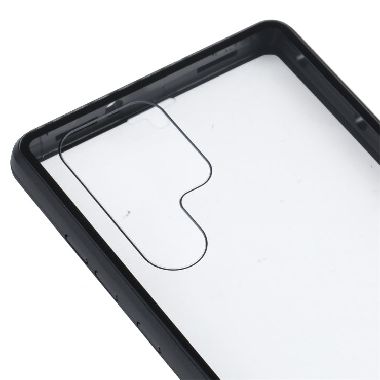 For Samsung Galaxy S22 Ultra 5G HD Magnetic Metal Tempered Glass Phone Case(Black) - free shipping - PMC TechLife - Order now!