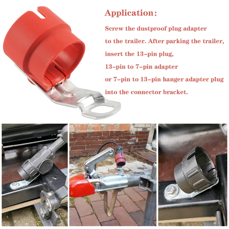 A6950-02 Trailer Plug Holder Connector Retainer(Red) - free shipping - PMC TechLife - Order now!
