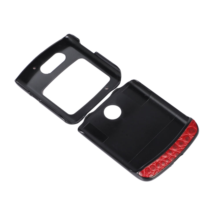 For Motorola Moto Razr 5G Crocodile Top Layer Cowhide Leather Phone Case(Red) - Motorola Cases by PMC TechLife | Online Shopping South Africa | PMC TechLife | Buy Now Pay Later Mobicred