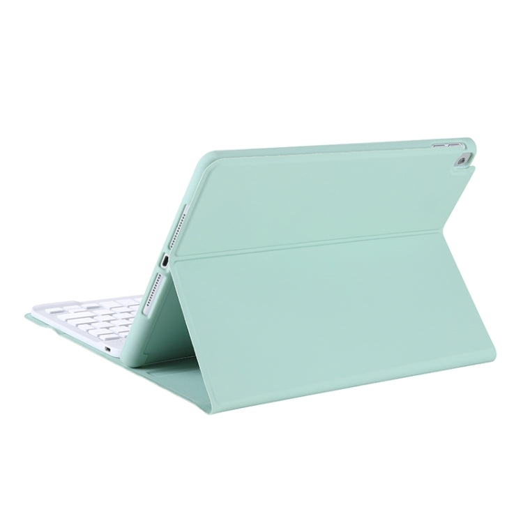 T098B Candy Color Skin Feel Texture Bluetooth Keyboard Leather Case with Pen Holder For iPad Air 11 2024 / 2025 / Air 4 10.9 2020 / Air 5 10.9 2022 (Light Green) - For iPad Air by PMC TechLife | Online Shopping South Africa | PMC TechLife | Buy Now Pay Later Mobicred