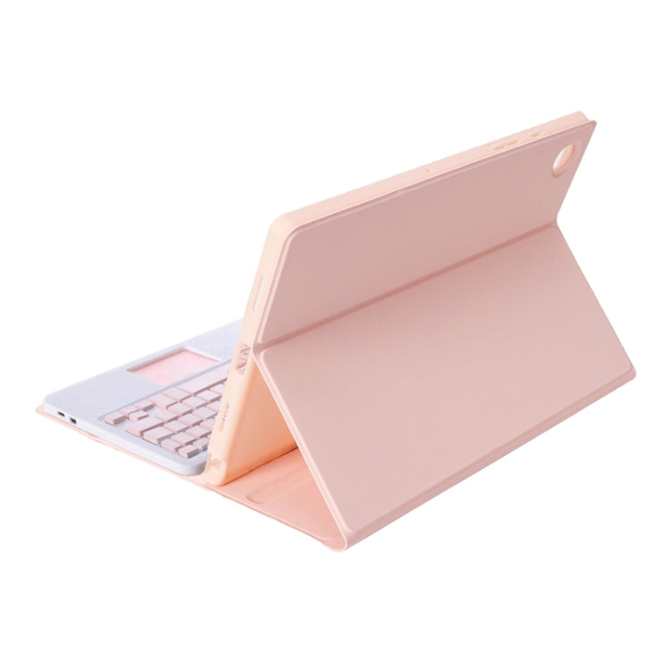 A08B-A Candy Color Bluetooth Keyboard Leather Case with Pen Slot & Touchpad For Samsung Galaxy Tab A8 2021 SM-X205 / SM-X200(Pink) - Samsung Keyboard by PMC TechLife | Online Shopping South Africa | PMC TechLife