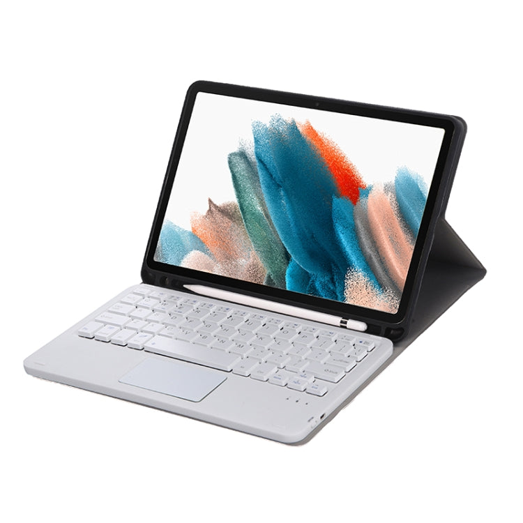 A08B-A Bluetooth Keyboard Leather Case with Pen Slot & Touchpad For Samsung Galaxy Tab A8 2021 SM-X205 / SM-X200(Gold) - Samsung Keyboard by PMC TechLife | Online Shopping South Africa | PMC TechLife